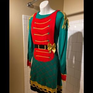 Elf Nutcracker Holiday Christmas Sweater Dress